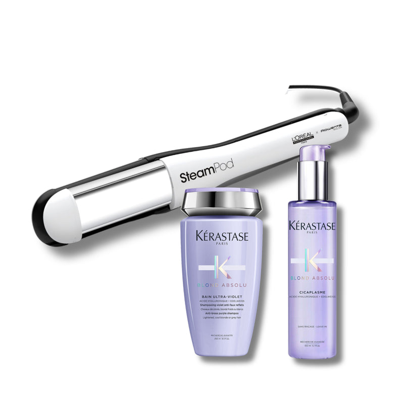Ensemble Steampod 4.0 + Blond Absolu Ultra-Violet